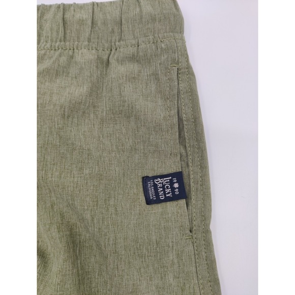 Lucky Brand Boys Shorts‎ Olive Green Elastic Waist Casual Size L 14/16 - Picture 4 of 16